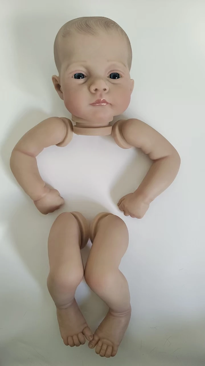 NPK 19 Zoll bemalte Zwillinge Kit Lily & Irys Soft Touch handbemalte Puppen mit Adern inklusive Stoffkörper-Sammelfiguren