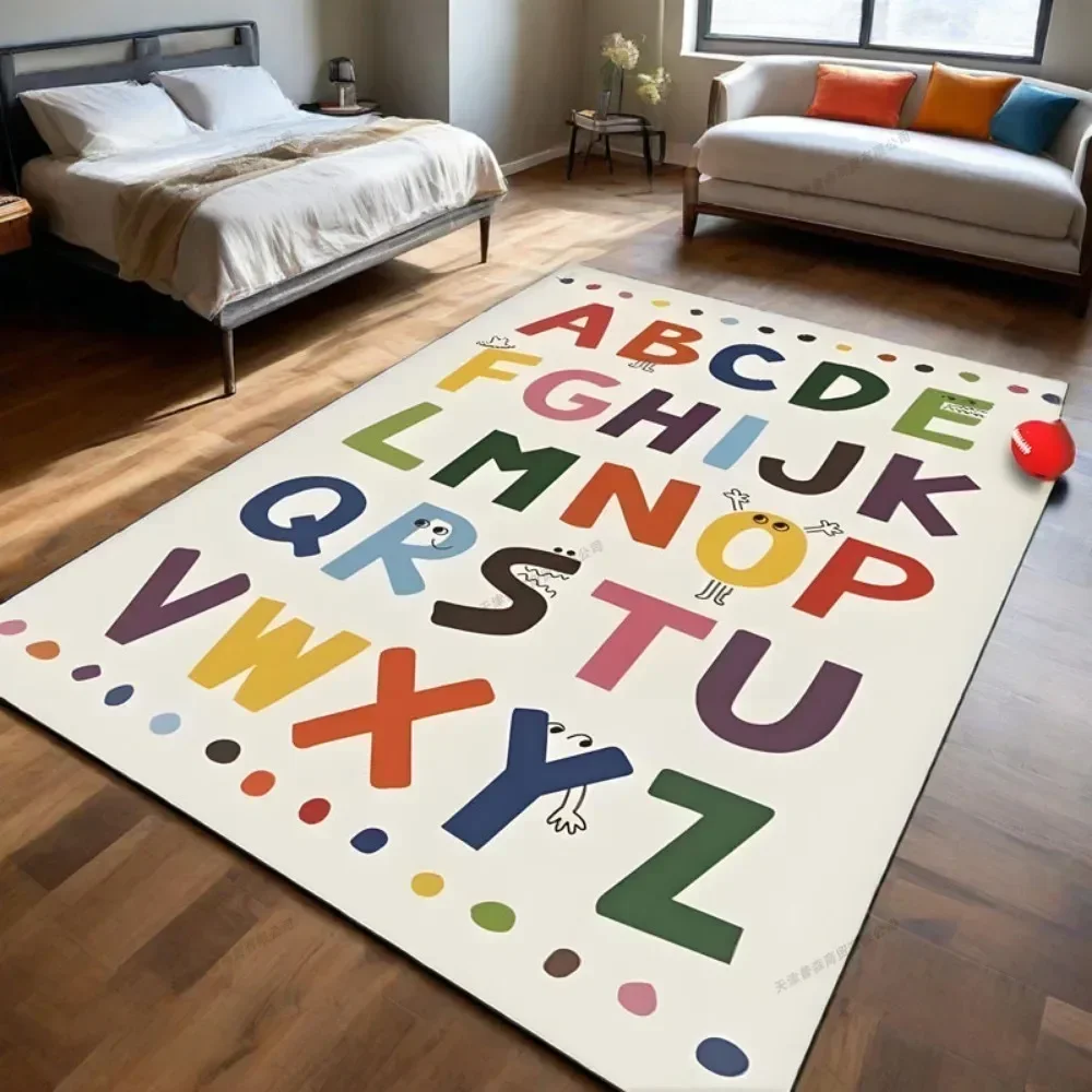 120 x 160 cm/47,24 x 62,99 Zoll rutschfeste Baby-Spielmatte für Kinder, Verkehrskartenmatte für Babyspielzeug, frühe Bildung, Teppiche, Kristall-Samt-Teppiche Image