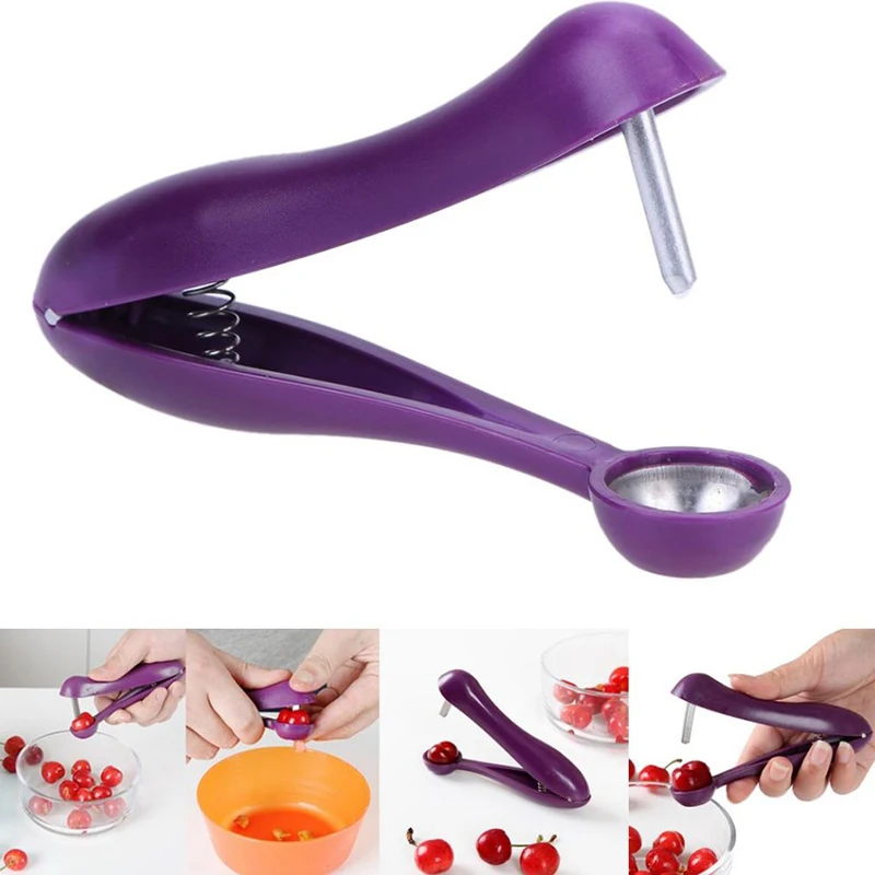 1Pc Kreative Pitter Kirsch Samen Werkzeug Kirschen Küche Gadgets Einfach Verwenden Kirsche Früchte Kern Samen Entferner Schnelle Enucleate Squeeze