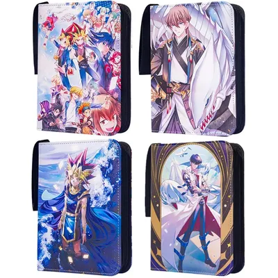 400 stücke/900 stücke yu gi oh Karte Album Buch Ordner Karten fächer Sammlungen Reiß verschluss Doppelt asche Reiß verschluss Karte Binder Halter Image