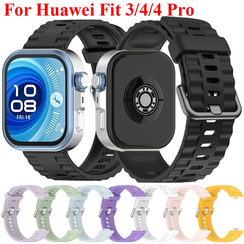 Silikon Schleife Für Huawei Uhr Fit 4 Pro 3 Strap Zubehör Ersatz Sport Correa Armband Für Huawei fit 4 fit 4 pro fit 3 band Image