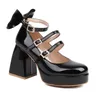 Zapatos De Mujer Frauen Schuhe Elegante Mode Bowknot Mary Janes Hochzeit Schuhe Braut Plattform