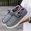 Canvas Herren schuhe 2024 atmungsaktive leichte Freizeit schuhe Mokassin Herren Slip leicht zu tragen Herren Slipper Größe 40-46