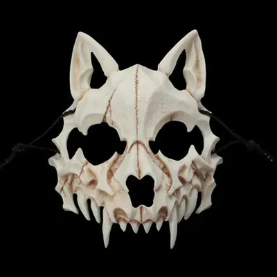 Halloween Horror Schädel Party Maske Anime Drachen Gott Skelett Halb gesichts masken Knochens chädel Tiere Maske Cosplay Tanz Kostüm Requisiten Image