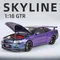 1:18 Skyline GTR Sports Car Street car Diecast Alloy Metal Model Car Collection Hobbies Decorative