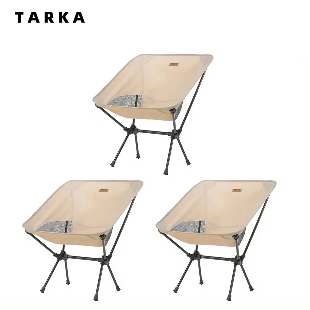 TARKA 3 Stück faltbare Campingstühle, leichter Klappstuhl, Toursit, Rucksackreisen, Reisen, Angeln, Stühle, Garten, Balkon Image