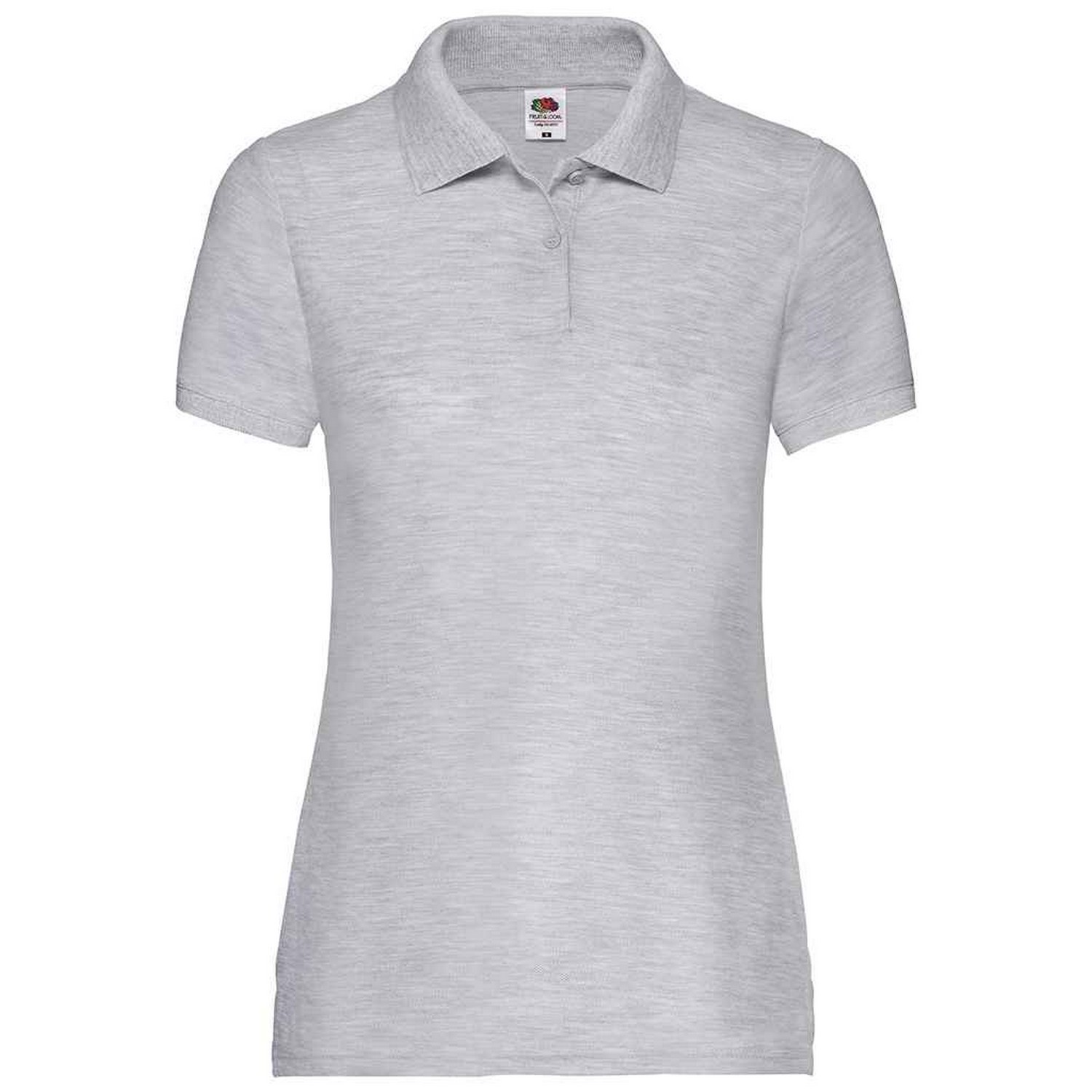 Fruit of the Loom Damen Poloshirt Lady Fit Piqué (Grau meliert) Image