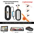 Mini / Micro / Type-C 2.5A 3.5m 24H Parcheggio Dash Cam per auto DVR 12-24v Kit cavo cavo rigido Step-Down Line Caricatore interfaccia USB