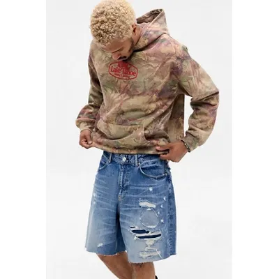 BDG Rip N Repair Denim Shorts - Blue 30 at Urban Outfitters