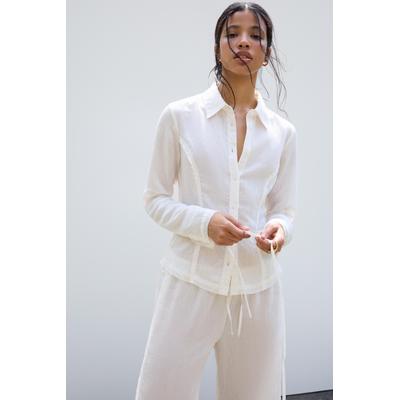Fitted Shirt With Sheer Details