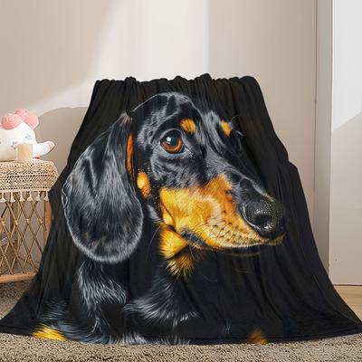 TEMU A Dog-themed Flannel Blanket Soft And Warm, Napping , At The Office, Or While Camping And Traveling. This Gift Blanket Is Suitable For All . Image