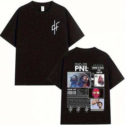 TEMU Chico T Shirt Pnl Album French Rapper Graphic Print T-shirt Men Women Hip Hop Fashion Short Sleeve Tee Shirt Streetwear Image