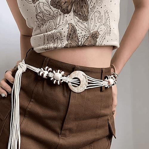 Damen Gürtel Polyester Weiß Braun Taillengürtel Straße Täglich Einfarbig