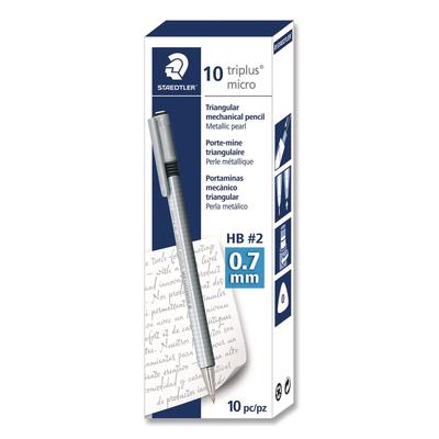 Staedtler Mechanical Pencils, 0.7 mm, HB (#2), Black Lead, Pearl Barrel, 10/Box (STD7742780A6)