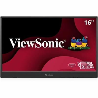 Viewsonic Va1653 16 Inch 1080P Fhd Ips Portable Monitor With Eye Care, Built- In Stand, Usb C, M Ini Hdmi, And Protective Case External Second Screen For Laptops, Pc, Mac, And Gam Ing Consoles