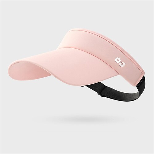 Tennis Sport Visier Parasole Damen Einfarbig Klassisch Mode Verstellbar Elastisch Wärmeableitung für Tennis Baseball Pickleball Sommer Schwarz Weiß Rosa Image