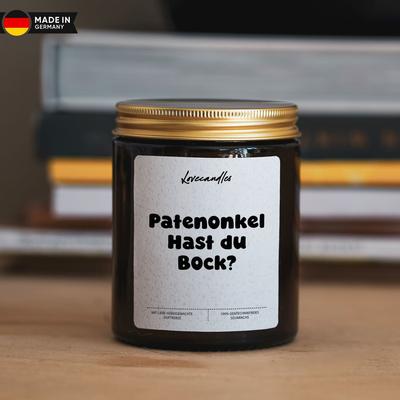 "TEMU Scented Candle With The ", Do Fun?" In A Brown Apothecary Jar With A Golden Screw Cap, Soy Wax, Hand-, Vanilla Scent, Made In Germany - Gift Idea For , Birthday, Christmas, , Thank You." Image