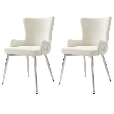 TEMU 6pcs Set Of Dining Chairs, Equipped With 4 Silver Metal Support Legs And Soft Fabric Seats, Restaurants, Kitchens, Dining Rooms, And Multi Colored Home Decor, Making It A For Luxury Restaurants Image