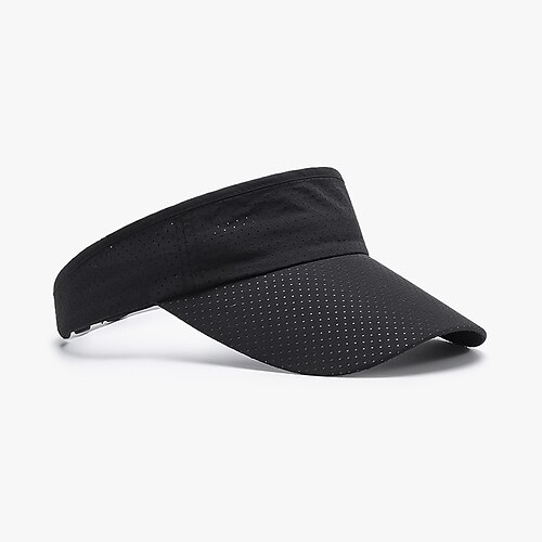 Tennis Sport Visier Parasole Damen Einfarbig Klassisch Mode Verstellbar Elastisch Wärmeableitung für Tennis Baseball Pickleball Sommer Schwarz Weiß Dunkelmarine Image