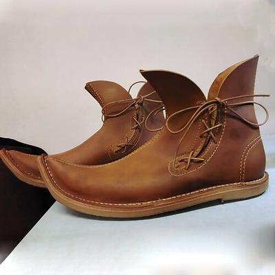 Retro Vintage Mittelalterlich Renaissance Schuhe Herren Keltisch Seeräuber Halloween Karneval Maskerade Maskerade Party Abend Erwachsene Schuhe Image