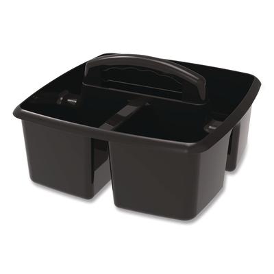 Storex Small Caddy, 9.25 x 9.25 x 12, Black, 6/Pack (STX00972E06C)