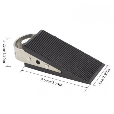 TEMU Duty Wedge That Holds Doors And Budge, Made Of Rubber And Stainless Steel, Works On All Floor Surfaces, With Hanger Which Easy To Storage Image