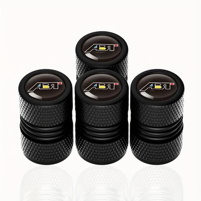 "TEMU 4pcs Abt Logo Metal Tire Valve Caps For A1, A3, A5, A7, Tt, Rs6, Rs3, Q7, Q5, For Vw Golf - Stylish /orange Rim Covers With "abt" Design" Image