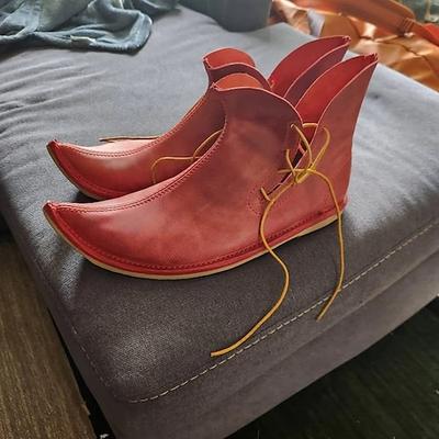 Retro Vintage Mittelalterlich Renaissance Schuhe Herren Keltisch Seeräuber Halloween Karneval Maskerade Maskerade Party Abend Erwachsene Schuhe Image