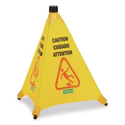 Carlisle Pop-Up Caution Cone, 18 x 22.25 x 20, Yellow (CFS3694204)