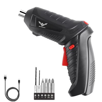TEMU Jenabom Cordless Electric Screwdriver Set, Multi-functional Power Drill, With Led Light, Usb Rechargeable 1300mah Lithium Battery, Attachments & Carrying Case, For & Woodworking Image