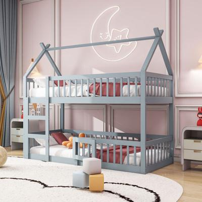 Kinder-Etagenbett 90200, Kinder-Familienbett, Etagenbett mit Treppe, Loft-Design, Image