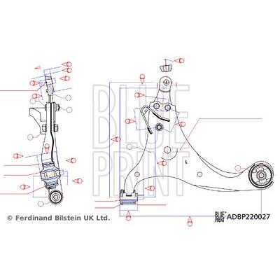 Blue Print Lenker, Radaufhängung [Hersteller-Nr. ADBP860187] für Kia Image