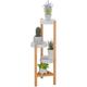 Relaxdays - Scaffale Portapiante con 4 Ripiani in Plastica, Scala Portafiori, Supporto Vasi,