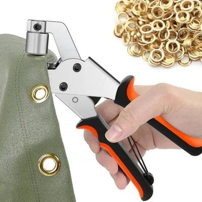 Ymyny - senzange mit 300 Stück (Innen-Ø 10 mm) Metallösen, Profi Ösenstanzer Set für Leder Stoff Image
