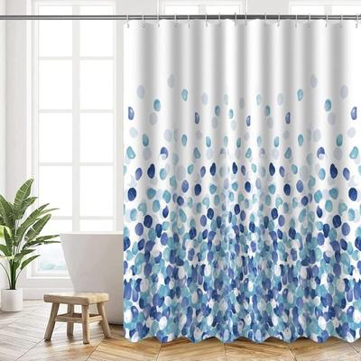 Jn.songs - Polyester Wasserdicht Duschvorhang, Maschinenwaschbar Duschvorhänge mit Haken - 200x200cm Image