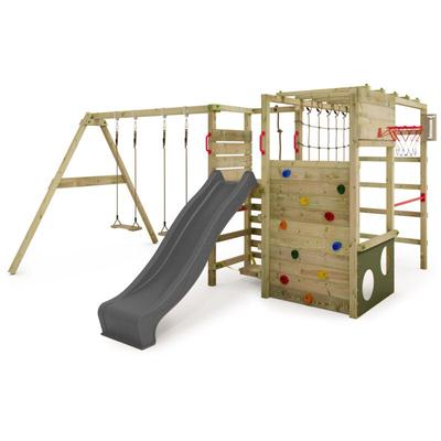 Klettergerüst Spielturm ActionArena mit Schaukel & Rutsche, Gartenspielgerät mit Leiter & Image