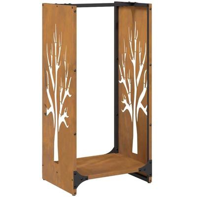 Brennholzregal 40x30x80 cm Wetterfester Stahl Vidaxl Image