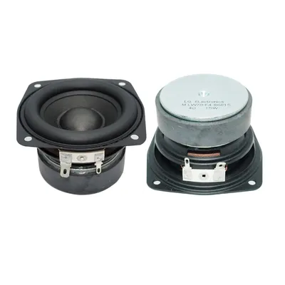 2pcs/lot 78MM 4 Ohm 15W Subwoofer Speaker 3 Inch Convex Cap Bass Square Woofer DIY Bookshelf Speakers Hifi Home Sound Theater