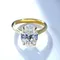 FIRERING 100% 5ct Oval Moissanite Ring 8x12MM GRA Certificate Passed Diamond Test Rings Women