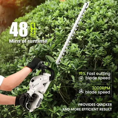 Hedge Trimmer Cordless, 24V Bush Trimmer,Cordless Handheld Grass Trimmer, Electric Hedge Trimmer