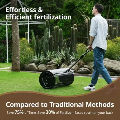 Compost Spreader 44 Inch Towable Peat Moss Spreader