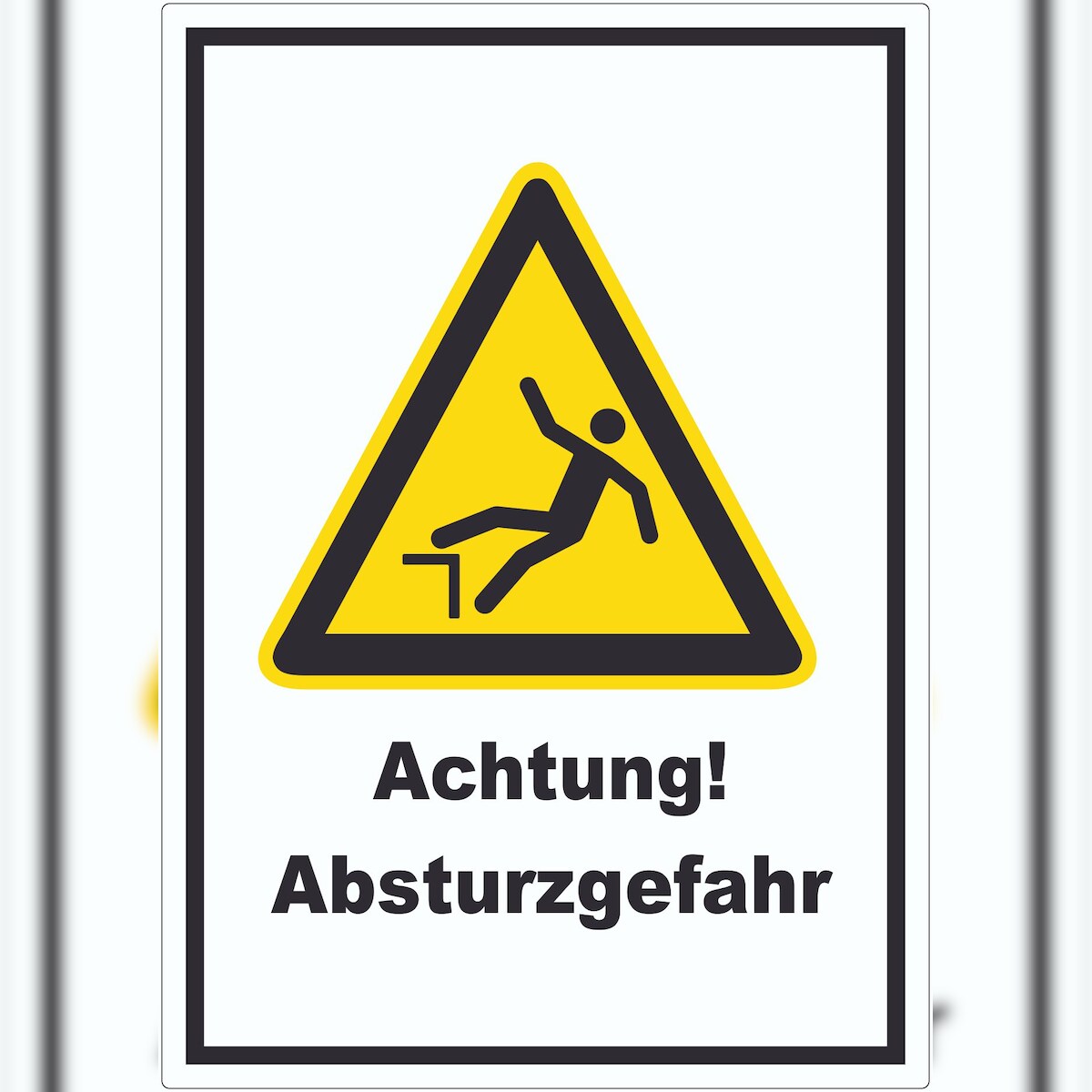 HB-Druck Achtung Absturzgefahr Aufkleber A8 (52x74mm) Image