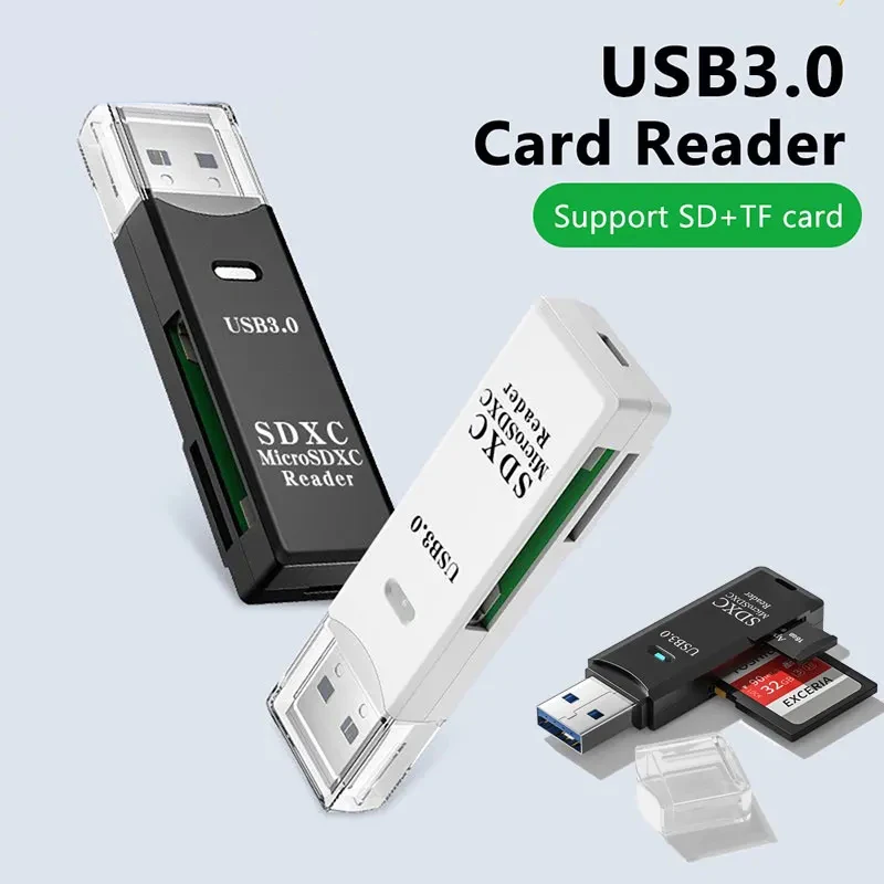 USB 3.0 Kartenleser 2-in-1 USB 2.0 zu Sd Micro Sd Tf Speicherkartenadapter für Mac PC Laptops Zubehör Flash Drive Kartenleser Image