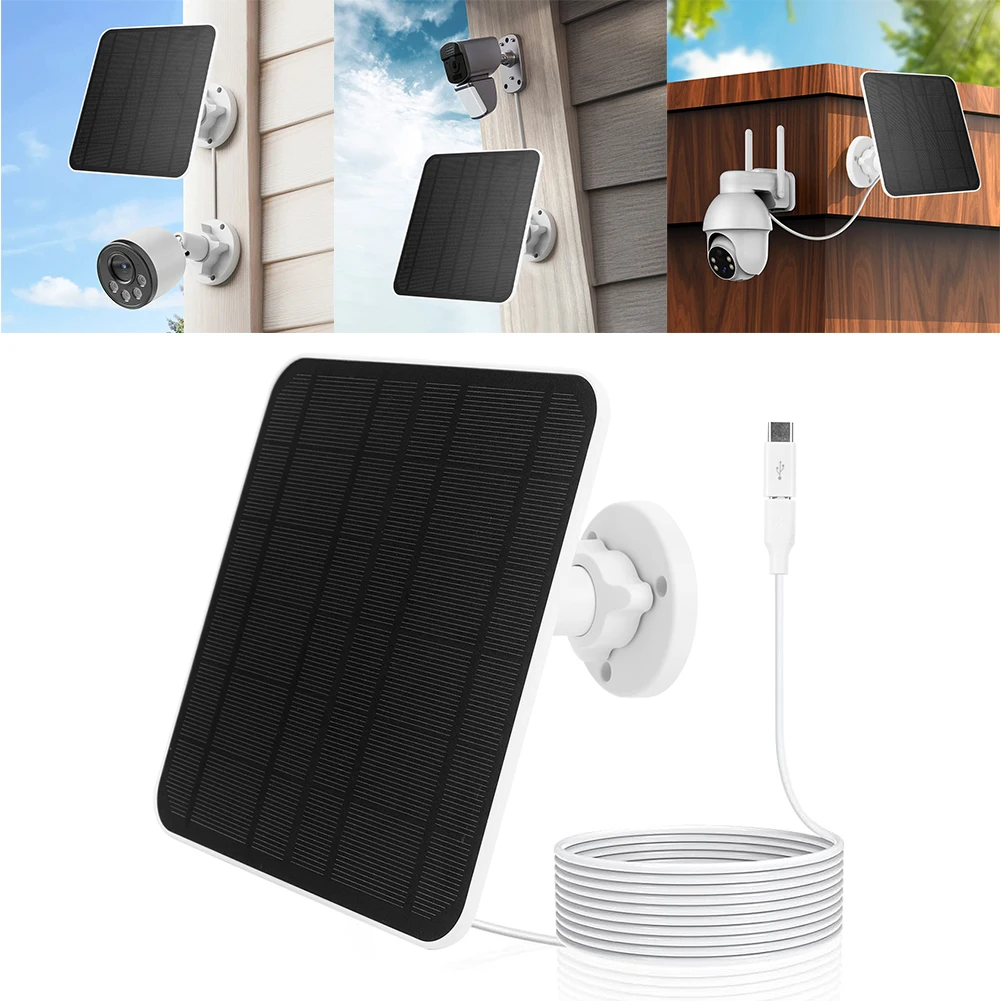 Solar panel Micro USB Typ C Outdoor DC wasserdichte Solarzellen Ladegerät Solarmodule für Überwachungs kamera kleines Heim lichts ystem Image