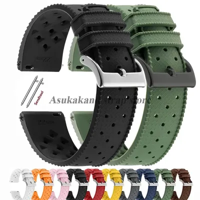 Schnellverschluss Tropic Silikon Uhrenarmband Herren Damen 18mm 20mm 22mm für Seiko für Omega für Rolex Gummi Uhrenarmband Zubehör Image