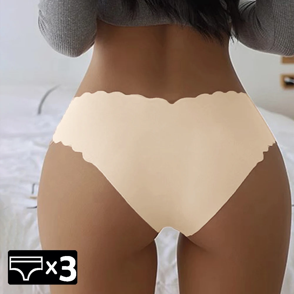 Wam steps 3pcs Set Damen Höschen nahtlose Unterwäsche sexy Rüschen Höschen weibliche Bikinis bequeme Slips XS-L Dessous Damen Image