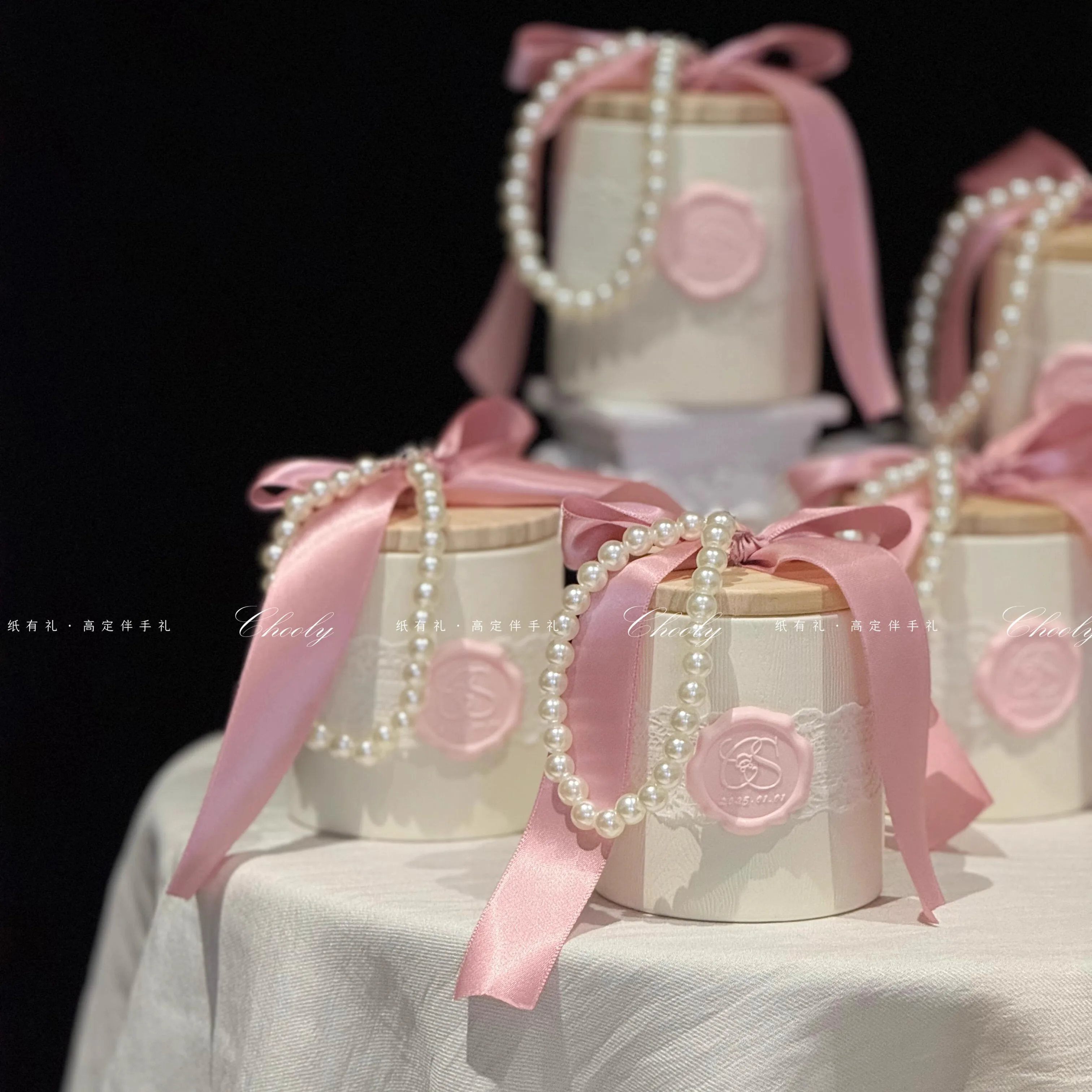 10 Stück Geschenkboxen aus Holz mit Griffen für Schokoladen-Süßigkeiten-Verpackungen, Hochzeiten, Babypartys, Partygeschenke und Zubehör Image