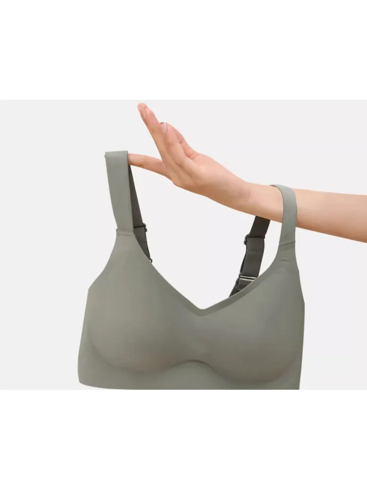 MOYISU Japanisches Kawaii Strand-Bralette | Atmungsaktiver 3D-Gelee-Stütz-BH für den Sommer, schlanke Silhouette | No Show Minimizer & Wire-Free | Image