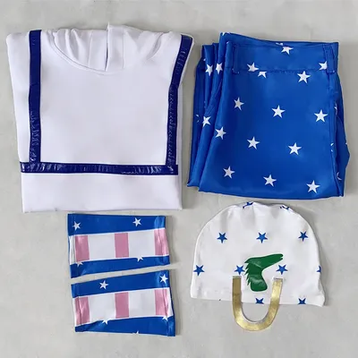 Anime Johnny Cosplay Joestar Kostüm Top Hosen Hut Handgelenks chutz Image