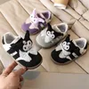 Disney Kinder Freizeitschuhe Kuromi Canvas Herbstschuhe für Mädchen Schleife atmungsaktiv weicher Boden lila schwarze Schuhe Größe 22-31
